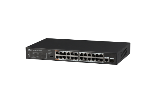 24口百兆电口接入1口千兆光电口上行非管理PoE交换机